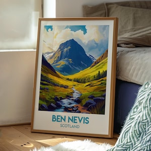 Ben Nevis Print - Ben Nevis Mountain Wall Art - Scotland Poster - UK Hiking Wall Art - Gift for Traveller - UK Outdoors Poster - Scottish