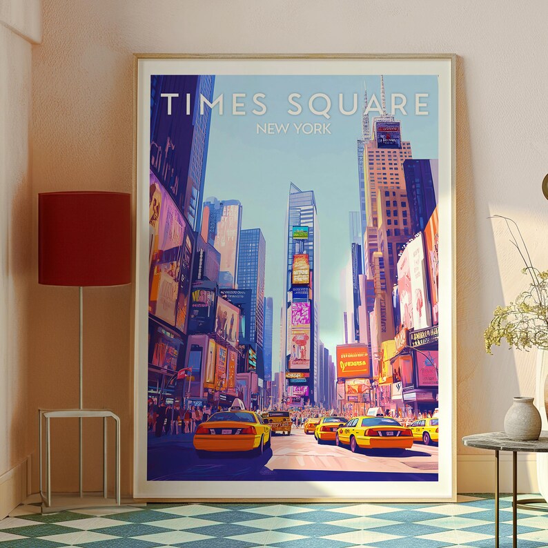 Times Square Print: New York Skyscraper Art, Travel Poster image 3
