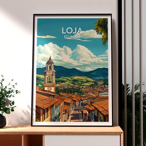 Loja Poster - Ecuador Art - Ecuador Travel Print - Loja Wall Art - Loja Ecuador Travel Print - Backpacking Poster - South America Art
