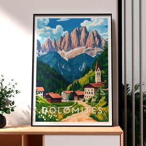 Dolomiten Italien Druck - Italien Wandkunst - Italien Poster - Reise Wandkunst - Europa Poster - Italienische Alpen Kunst - Berge Poster - Dolomiten