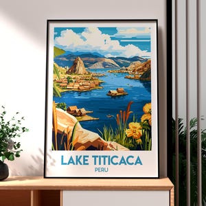 Lake Titicaca Poster - Lake Titicaca Art - Peru Travel Print - Peru Wall Art - Lake Titicaca Travel Print - Peru Print - South America