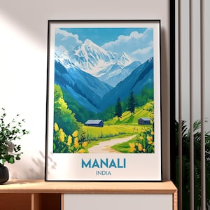 Manali Travel Print - India Wall Art - India Art - Manali Poster - Indian Himalayas - India Print - Gift for Traveller - Himachel Pradesh