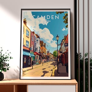 Camden Print - London Wall Art -  Camden Market Poster - Travel Wall Art - UK City Poster - Camden Town Art - London Poster - London Print