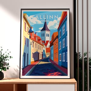 Tallinn Travel Print - Europe Wall Art - Estonia Wall Art - Travel Wall Art - Estonia Travel Print - Tallinn City Art - Estonia Poster