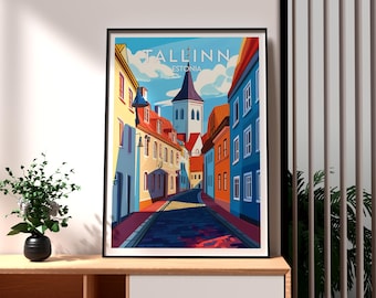 Tallinn Estonia Travel Poster: Europe Wall Art