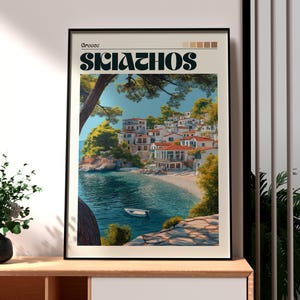 Skiathos Print - Greece Wall Art -  Skiathos Island Poster - Travel Wall Art - Greek Art - Skiathos Greece Poster - Skiathos Island Print