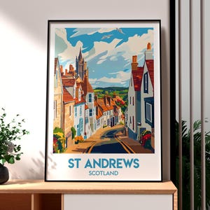 St Andrews Print - Scotland Wall Art - St Andrews Golf Poster - UK Wall Art - Gift for Traveller - Scotland Print - Scottish Highlands