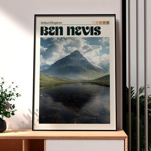 Ben Nevis Print - Ben Nevis Mountain Wall Art - Scotland Poster - UK Hiking Wall Art - Gift for Traveller - UK Outdoors - Ben Nevis Art