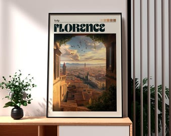 Florence Italy Art Print: Tuscany Travel Poster