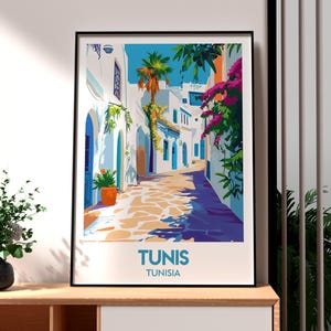 Tunis Poster - Tunisia Wall Art - Tunisia Travel Print - North Africa Poster - Africa Travel Print - Tunis Africa - Tunis City Print