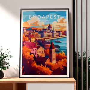 Budapest Print - Hungary Wall Art -  Budapest City Poster - Travel Wall Art - European City Poster - Budapest Parliament Poster - Hungary
