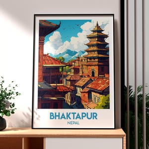 Bhaktapur Poster - The Himalayas Wall Art - Nepal Print - Everest Wall Art - Nepal Trekking Poster - Bhaktapur Print - Nepal City Art