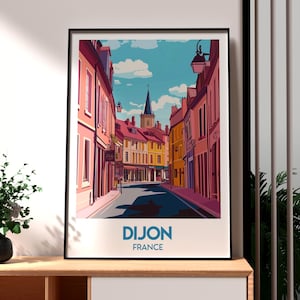 Dijon Poster - France Wall Art - Dijon City Poster - France Travel Print - France Travel Print - Dijon Wall Art - French City Wall Art