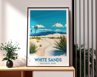 White Sands National Park Poster: New Mexico Travel Art Print