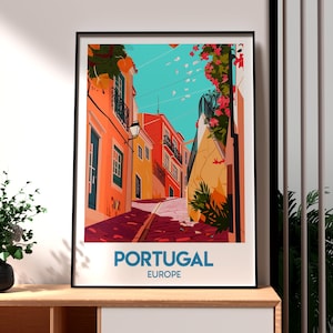 Portugal Travel Print - Portugal Wall Art - Portugal Art - Travel Wall Art - Beach Poster - Holiday Print - Gift for Traveller - Portugal