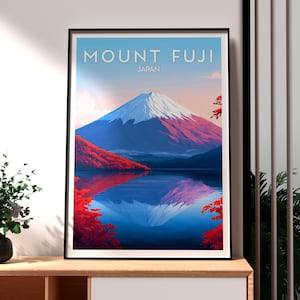 Mount Fuji Print - Japan Wall Art - Mount Fuji Poster - Japan Travel Print - Fuji-san Poster - Tokyo Poster - Tokyo Wall Art - Japanese Art