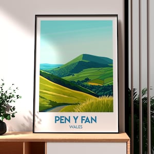 Pen Y Fan Print - Wales Wall Art - Brecon Beacons - Pen y Fan Poster - UK Countryside Art - Gift for Traveller - Wales Nature Poster Hiking