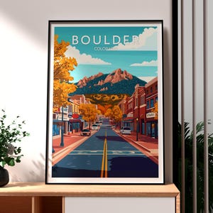 Boulder Poster - Colorado Skiing Art - USA Skiing Poster - Boulder Colorado Wall Art - USA Poster - Boulder Poster - Boulder Mountains Art