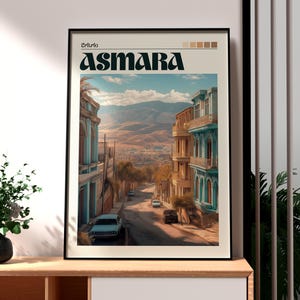 Asmara Travel Print - Eritrea Wall Art -  Asmara Poster - Eritrea Travel Wall Art - Africa Poster -  Africa City Art - Eritrea Art Print