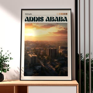 Addis Ababa Poster: Ethiopia Travel Art Print