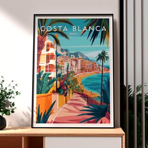 Costa Blanca Poster - Alicante Wall Art - Spain Poster - Spain Travel Print - Costa Blanca - Spain Wall Art - Spanish Wall Art - Spain Coast