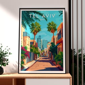 Tel Aviv Print - Tel Aviv Wall Art - Israel Poster - Isreal Wall Art - Middle East Wall Art - Jerusalem Travel Art - Israel Print Tel Aviv