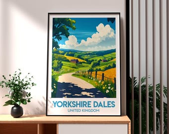 Yorkshire Dales Print: England Nature Travel Poster