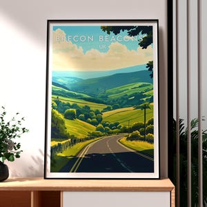 Brecon Beacons Print - Wales Wall Art - Brecon Beacons - Pen y Fan Poster - UK Countryside Art - Gift for Traveller - Wales Nature Poster