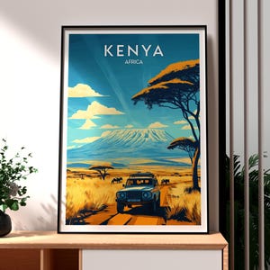 Kenya Poster - Kenya Print - Nairobi Travel Art - Africa Travel Art - Kenya Wall Art - Africa Wildlife Poster - Nairobi Travel Art