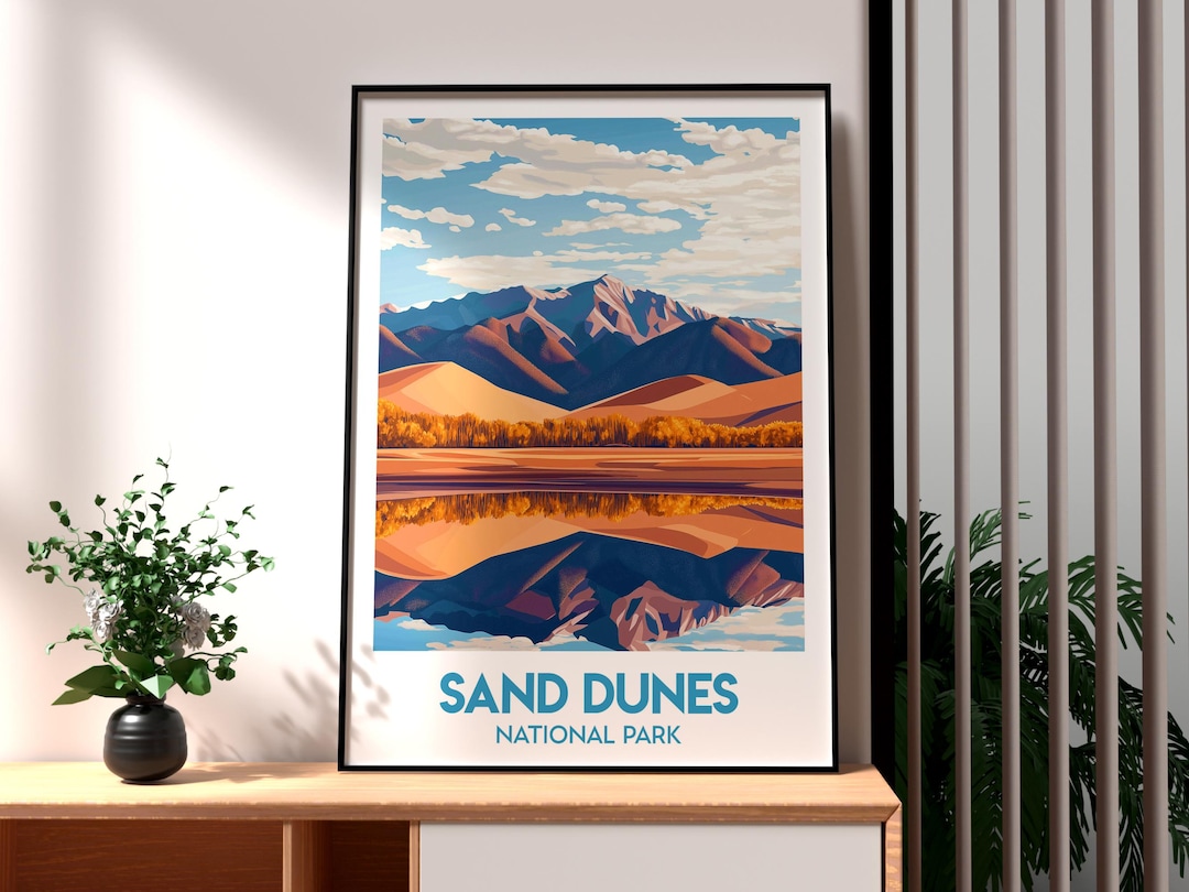 Great Sand Dunes National Park Art Print – Colorado Travel Poster - Etsy