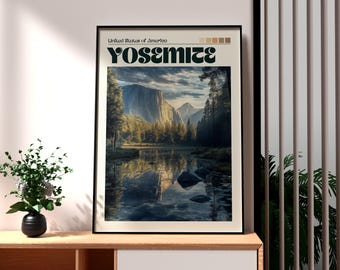 Yosemite National Park Poster – El Capitan Travel Wall Art
