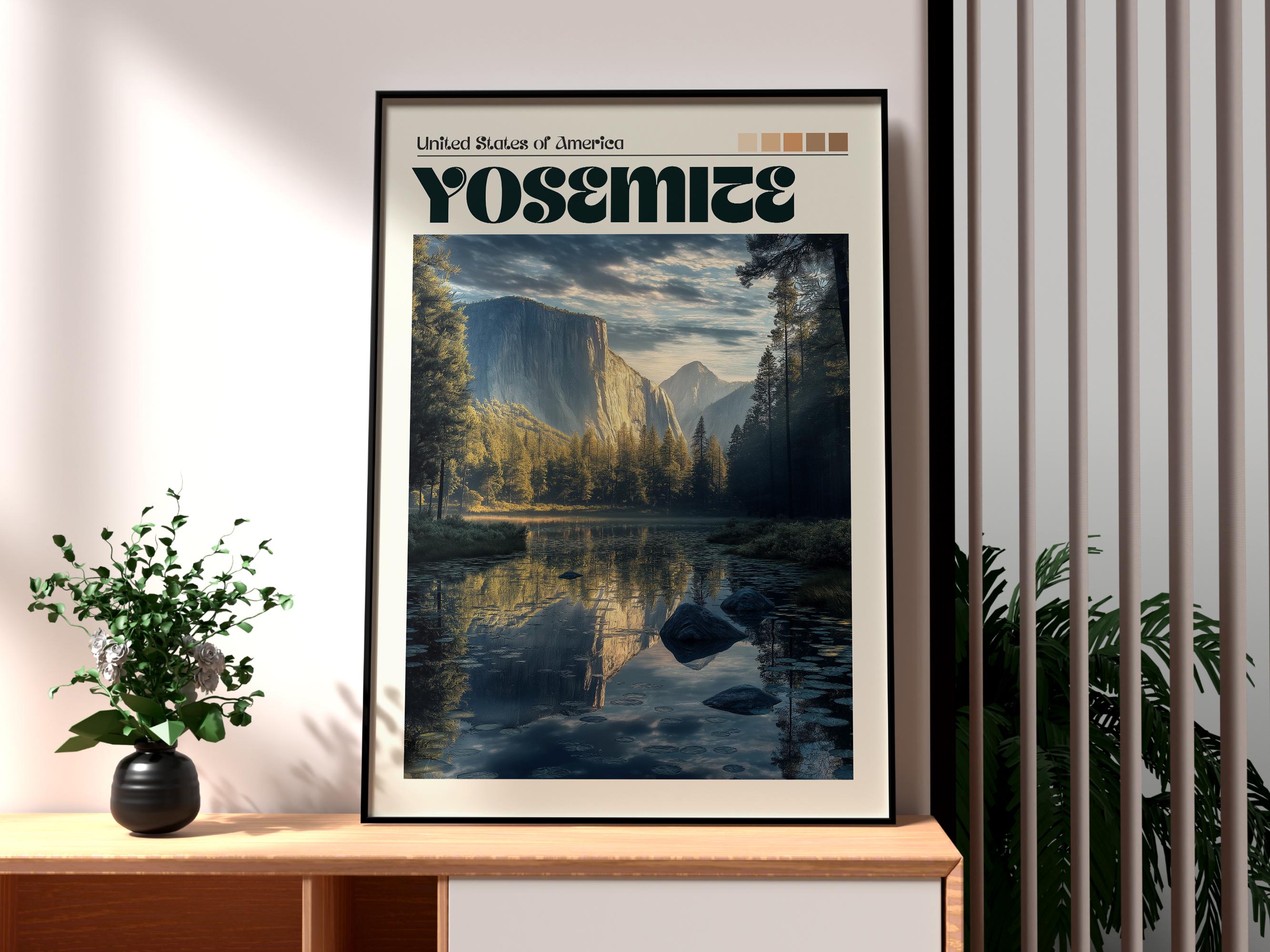 ヨセミテ国立公園のポスター – エル・キャピタンのトラベルウォール