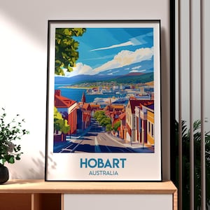 Hobart Print - Tasmanien Wandkunst - Australien Poster - Reise Wandkunst - Tasmanien Poster - Hobart City Art - Tasmanien Australien Hobart Art