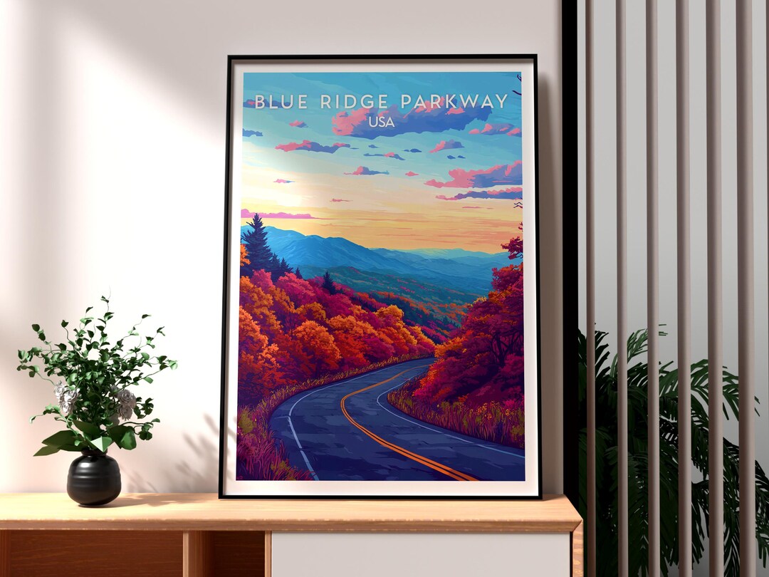 Blue Ridge Poster Blue Ridge Parkway Poster: USA National Park Art Print - Etsy