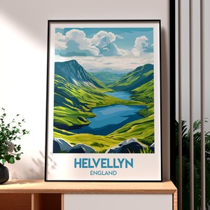 Helvellyn Print - The Lake District Wall Art -  UK Countryside Poster - Travel Wall Art - UK Poster - Helvellyn Hiking Poster - UK Walking