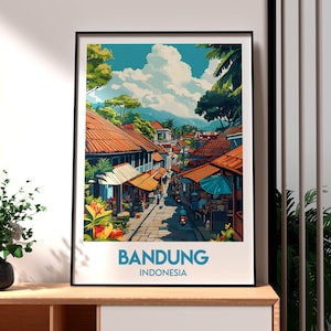 Bandung Travel Print - Bandung Wall Art - Bandung Travel - Travel Wall Art - West Java Poster - Backpacking - Gift for Traveller - Indonesia