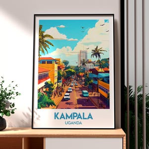 Kampala Travel Print - Uganda Wall Art -  Kampala Poster - Uganda Travel Wall Art - Africa Poster - Africa City Art - Kampala Wall Art