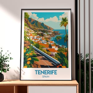 Tenerife Print - Tenerife Wall Art -  Canary Islands Poster - Travel Wall Art - The Canaries Poster - Tenerife Poster - Spain Poster
