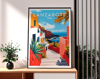 Lanzarote Travel Poster: Canary Islands Wall Art