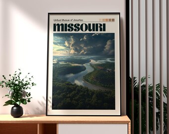 Missouri Print: Gateway Arch, Saint Louis Travel Poster