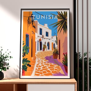 Tunisia Poster - Tunisia Wall Art - Tunisia Travel Print - North Africa Poster - Africa Travel Print - Tunisia Africa - Tunisia Print