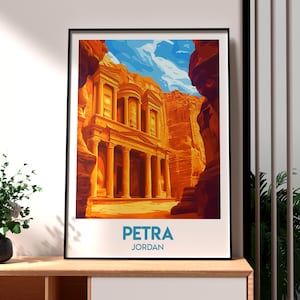 Petra Print - Jordan Wall Art -  Petra Jordan Poster - Travel Wall Art - Little Petra Poster - Jordan Travel Art - Wonder of the World Art