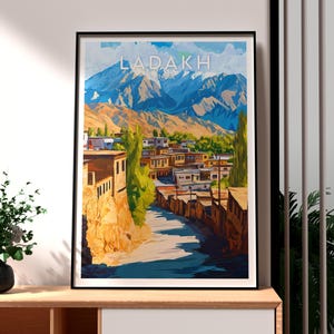Ladakh Travel Print - India Wall Art - India Art - Leh Ladakh Poster - Indian Himalayas - India Print - Gift for Traveller - Kashmir Ladakh