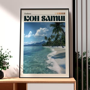Koh Samui Print - Thailand Wall Art - Thailand Poster - Koh Samui Wall Art - Thailand Island Poster - Chaweng Poster - Thai Art - Lamai Art