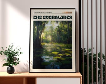 Everglades National Park Poster: Florida Reise Kunstdruck