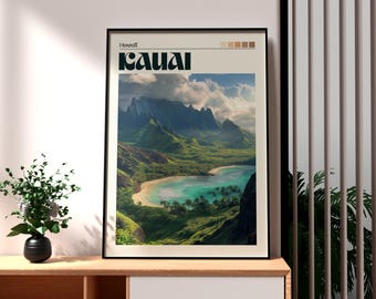 Kauai Hawaii Print: Tropical Island Wandkunst