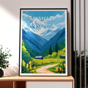 Manali Travel Print - India Wall Art - India Art - Manali Poster - Indian Himalayas - India Print - Gift for Traveller - Himachel Pradesh