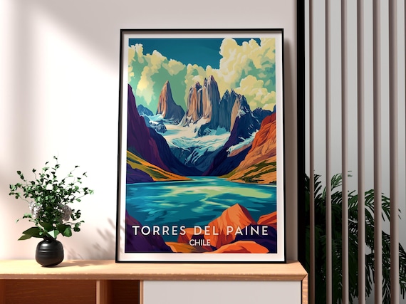 Torres Del Paine Print: Patagonia National Park Travel Poster
