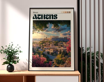 Athens Greece Print: Parthenon Travel Poster