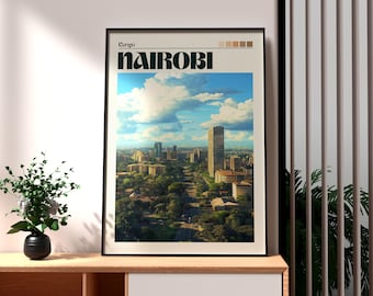 Nairobi Kenya Poster: Modern Travel Art Print
